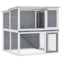 Hasenstall 2 Etagen Kaninchenstall aus Holz mit...