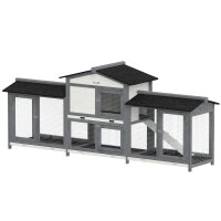 Hasenstall 2 Etagen Kaninchenstall Holz 230 x 53 x 93,5...