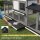 Hasenstall 2 Etagen Kaninchenstall Holz 230 x 53 x 93,5 cm Winterfest mit Asphaltdach Freilaufgehege herausziehbar Wanne