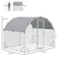 Gehege für Kleintiere, Outdoor-Freilaufgehege für Hühner, Kaninchen, Enten, stabile Konstruktion, Stahl und Oxford-Stoff