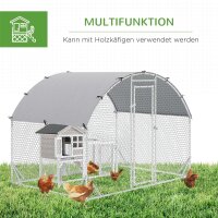 Gehege für Kleintiere, Outdoor-Freilaufgehege für Hühner, Kaninchen, Enten, stabile Konstruktion, Stahl und Oxford-Stoff