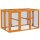 Hühnerstall für 1-3 Hühner, Holzrahmen, Stahldraht, erweiterbares Design, Holzsitzstangen, Orange