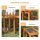 Hühnerstall für 1-3 Hühner, Holzrahmen, Stahldraht, erweiterbares Design, Holzsitzstangen, Orange