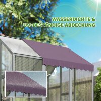 Hühnergehege, Hühnerstall mit wasserfestem Dach, 2 Nistkästen, 2 Sitzstangen, für 6-8 Hühner, ca, 1,7 x 1,8 x 1,8 m