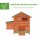 Hühnerstall Hühnerhaus aus Holz mit Nistkasten 2 Sitzstangen Rampe Fenster wasserdichtem Dach 113,5x67,5x95,5 cm Orange
