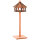 Vogelhaus mit Ständer wetterfestes Vogelfutterhaus mit wetterfestem Dach Futterhaus aus Holz für Wildvögel Ø52 x 130H cm Natur