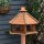 Vogelhaus mit Ständer wetterfestes Vogelfutterhaus mit wetterfestem Dach Futterhaus aus Holz für Wildvögel Ø52 x 130H cm Natur