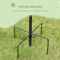 Vogel Futterstation 208 cm Vogelfutterstation mit 4 Haken, Erdspieß, Wasser- & Futterschale, Futtersäule Freistehend Vogelfutterspender für Garten Wildvögel Stahl Schwarz