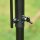 Vogel Futterstation 208 cm Vogelfutterstation mit 4 Haken, Erdspieß, Wasser- & Futterschale, Futtersäule Freistehend Vogelfutterspender für Garten Wildvögel Stahl Schwarz