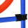 Agility Set Hunde, 3-teiliges Agility Ausrüstung mit Hürden, Slalomstangen, Springring, Aufbewahrungstasche, Steckhürdenset für Hundetraining, Trainingsset für Hunde Blau+Rot