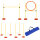 Agility Set Hunde 3-teiliges Agility-Ausrüstung für Hundetraining Steckhürdenset mit 6 Slalomstangen höhenverstellbar Hürden Sprungreifen Tragetasche Agilityset für Spiele Training
