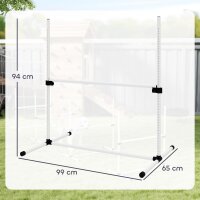 Agility Set Hunde 4-teiliges höhenverstellbar Agility-Ausrüstung Sprungstangen-Set Steckhürdenset mit 4 Hürden Tragetasche Koordinationstraining Sprungstangen-Set für Spiele Training