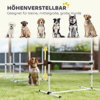 Agility Set Hunde 4-teiliges höhenverstellbar Agility-Ausrüstung Sprungstangen-Set Steckhürdenset mit 4 Hürden Tragetasche Koordinationstraining Sprungstangen-Set für Spiele Training