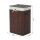 Wäschekorb schmal mit Deckel 72L Wäschesammler mit Griff, herausnehmbarer Wäschesack, Wäschebox für Waschküche Schlafzimmer Badezimmer, Dunkelbraun