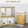 Wäschekorb aus Weide mit Deckel Wäschesammler mit Griff, herausnehmbarer Wäschesack, Laundry Baskets Wäschebox für Badezimmer Waschküche Schlafzimmer Natur