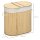 Wäschekorb 100L mit herausnehmbaren Wäschebank 62,5 cm x 37 cm x 60,5 cm Natur + Weiß