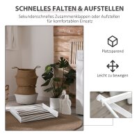 Wäscheständer faltbar 8-stufiger Trockengestell Turmtrockner Turmwäscheständer Trockenständer Metall Kunststoff Weiß 74 x 35 x 144 cm