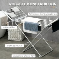 Wäscheständer mit Heizfunktion, 45-55 ?, zusammenklappbar, 144L x 53B x 96H cm