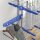 Wäschenständer Wäschetrockner 5 Ebenen, klappbar, One-Klick-System, 142 cm x 55 cm x1 72 cm, Blau + Silber