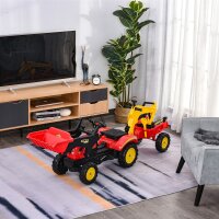 Trettraktor mit Anhänger, Frontlader, verstellbarer...