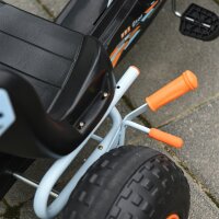 Gokart Tretauto mit Handbremse, verstellbarem Sitz, Pedal, Vor- und Rückwärtsgang, Kettcar Tretfahrzeug Kinderfahrzeug Kinderspielzeug Pedal-Gokart für Kinder ab 3 Jahren Hellblau
