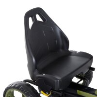 Go Kart Tretauto Tretfahrzeug mit Handbremse Kinderfahrzeug Kettcar Tretfahrzeug mit Verstellbarem Sitz ab 3 Jahren Grün 105 x 54 x 61cm