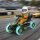 Kinder-Gokart, mit Pedalen, verstellbarem Sitz, In- und Outdoor, ab 5 Jahren, Grün+Schwarz, 121 x 58 x 61 cm