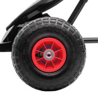 Kinder-Gokart, mit Pedalen, verstellbarem Sitz, In- und Outdoor, ab 5 Jahren, Rot+schwarz, 121 x 58 x 61 cm