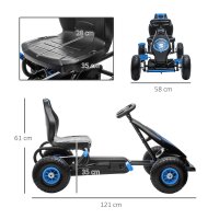 Kinder-Gokart, mit Pedalen, verstellbarem Sitz, In- und...