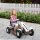Gokart Tretauto mit Handbremse, verstellbarem Sitz, Vor- und Rückwärtsgang, bis 50kg für Kinder 5-12 Jahren Weiß