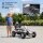 Gokart Tretauto mit Handbremse, verstellbarem Sitz, Vor- und Rückwärtsgang, bis 50kg für Kinder 5-12 Jahren Weiß