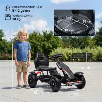 Kinder-Gokart, verstellbarer Sitz, Handbremse, ab 5...