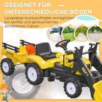 Kinderradlader, steuerbarer Frontlader, ab 3 Jahren, Pedalantrieb, Gelb/Schwarz