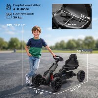 Go-Kart, Kinderfahrzeug mit verstellbarem Sitz,...