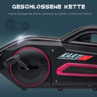 Go-Kart, Kinderfahrzeug mit verstellbarem Sitz, Tretfahrzeug, Tretauto mit Handbremse, 3-8 Jahre, Outdoor, Rosa