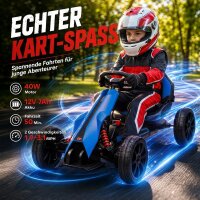 Elektro Go-Kart für Kinder 3-5km/h Gokart mit 2-Fach verstellbarem Geschwindigkeit, Sicherheitsgurt, EVA-Räder für 3-8