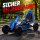 Elektro Go-Kart für Kinder 3-5km/h Gokart mit 2-Fach verstellbarem Geschwindigkeit, Sicherheitsgurt, EVA-Räder für 3-8