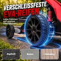 Elektro Go-Kart für Kinder 3-5km/h Gokart mit 2-Fach verstellbarem Geschwindigkeit, Sicherheitsgurt, EVA-Räder für 3-8