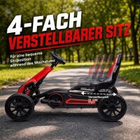 Elektro Go-Kart für Kinder 3-5km/h Gokart mit 2-Fach verstellbarem Geschwindigkeit, Sicherheitsgurt, EVA-Räder für 3-8