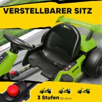 4 V Elektro Go-Kart für Kinder Bis 12 Km/h Gokart mit Drift-Funktion, 2 Motoren verstellbarem Sitz Sanftanlauf