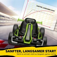 4 V Elektro Go-Kart für Kinder Bis 12 Km/h Gokart mit Drift-Funktion, 2 Motoren verstellbarem Sitz Sanftanlauf
