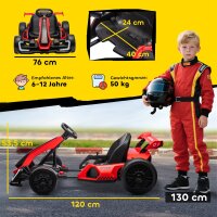 Go-Kart für Kinder, Elektro-Kart mit Hupe und...