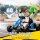 24V Elektrisches Go-Kart, Drift-Modus, verstellbarer Sitz, 5-Punkt-Sicherheitsgurt, Musikfunktion, 6-12 Jahre Blau