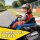 24V Elektrisches Go-Kart, Drift-Modus, verstellbarer Sitz, 5-Punkt-Sicherheitsgurt, Musikfunktion, 6-12 Jahre Blau
