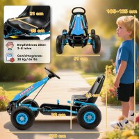 Pedal-Gokart für Kinder, höhenverstellbarer...