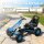 Pedal-Gokart für Kinder, höhenverstellbarer Sitz, EVA-Räder, Bremse, Kupplung, 3-8 Jahre, Blau
