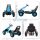 Pedal-Gokart für Kinder, höhenverstellbarer Sitz, EVA-Räder, Bremse, Kupplung, 3-8 Jahre, Blau