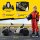 24 V Elektro Go-Kart für Kinder Bis 18 Km/h Gokart mit Drift-Funktion, Drift-Kart mit 2 Motoren verstellbar Sitz Weiß