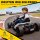 24 V Elektro Go-Kart für Kinder Bis 18 Km/h Gokart mit Drift-Funktion, Drift-Kart mit 2 Motoren verstellbar Sitz Weiß