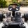 24 V Elektro Go-Kart für Kinder Bis 18 Km/h Gokart mit Drift-Funktion, Drift-Kart mit 2 Motoren verstellbar Sitz Weiß